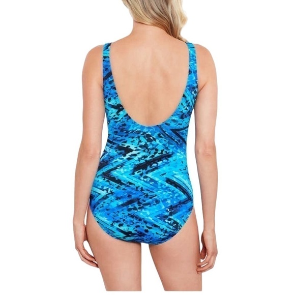 NEW Miradonna by Miraclesuit One-Piece Women’s Swimsuit in Blue - Size 6 - Picture 3 of 5